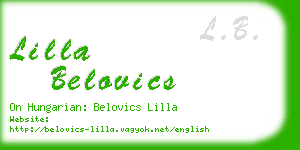 lilla belovics business card